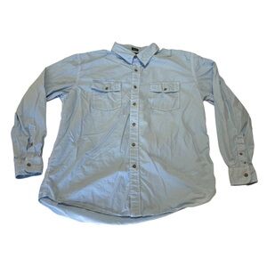 Tommy Hilfiger Trim Fit Blue Long Sleeve Button Down Shirt Men’s Size XL Preppy